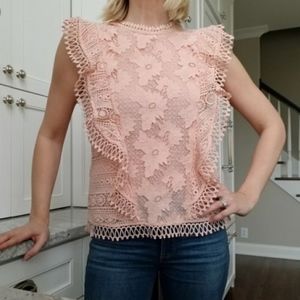 Anthro Guest Editor Flutter Crochet Top